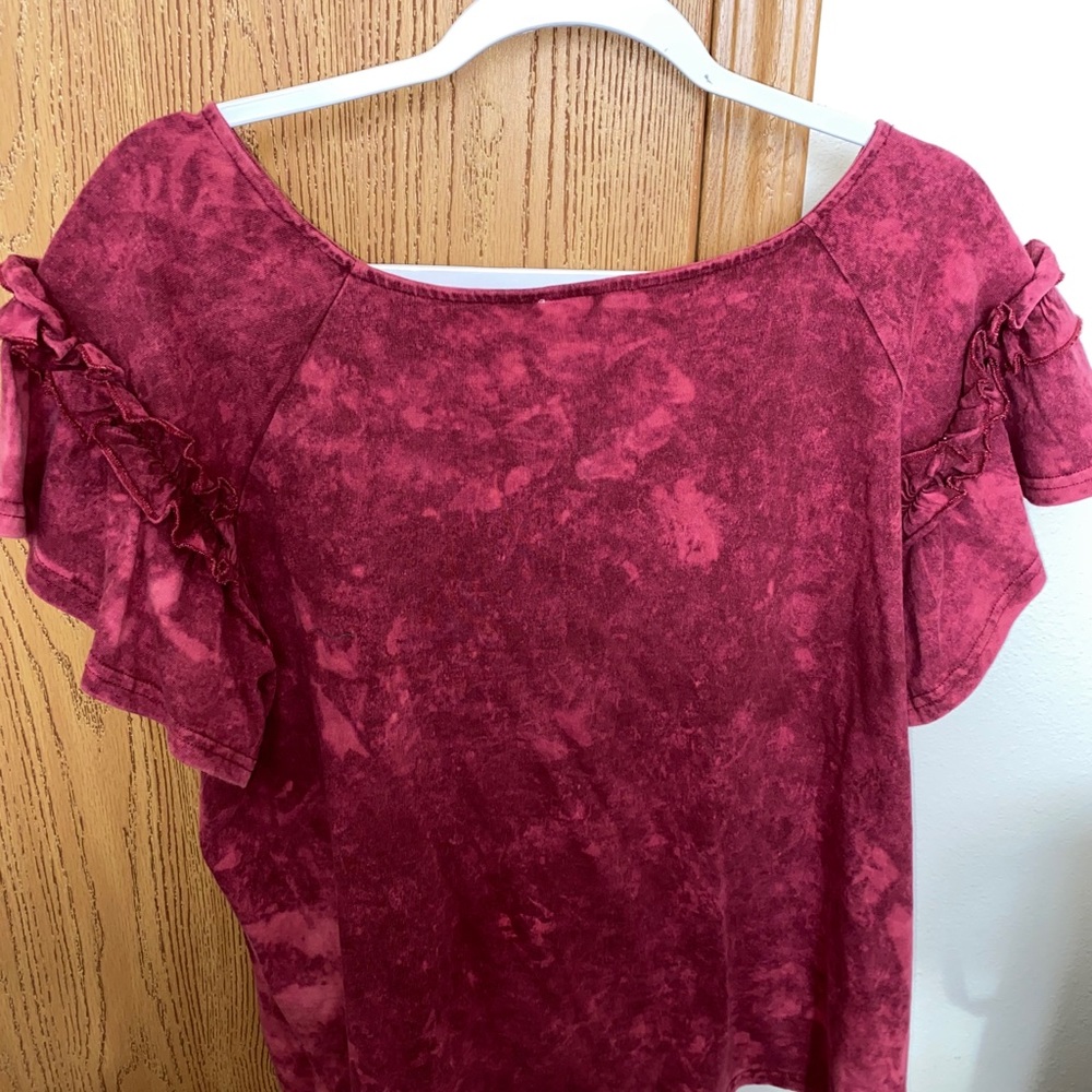 Red Ruffles Top - Picture 2 of 3